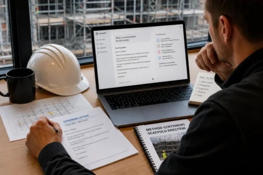 Scaffolder using AI for a covering letter
